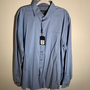 Bugatchi XXL air blue mens long sleeve shirt